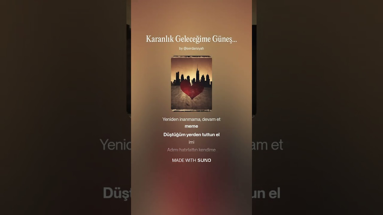 Karanlık Geleceğime Güneş Gibi Doğdun (Serdar Siyah) (AI Music)