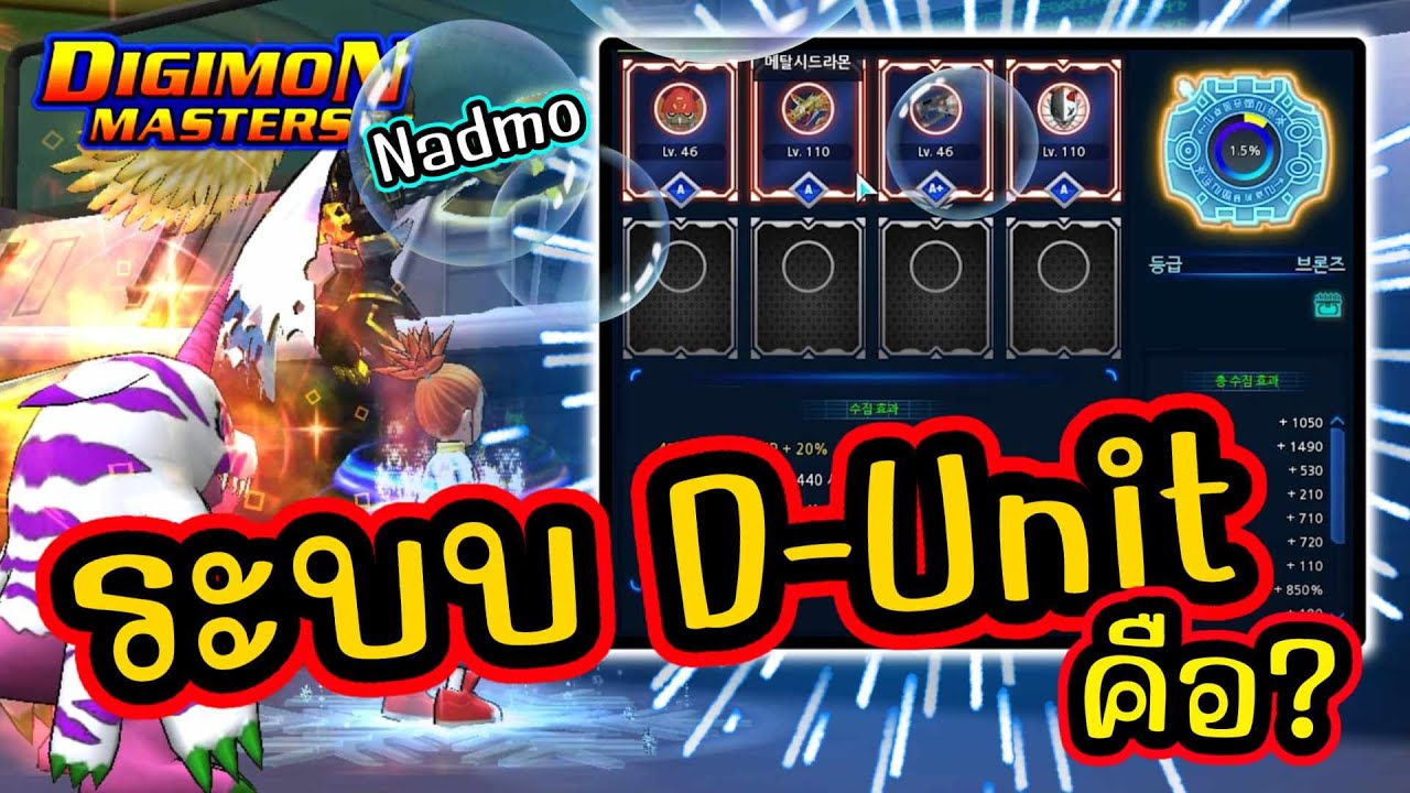 NADMO อัพเดตใหม่ ระบบ D-Unit เจาะลึกทำอย่างไรให้ได้ Stat โหดๆ