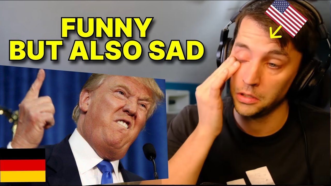 American reacts to German TV making fun of Trump
