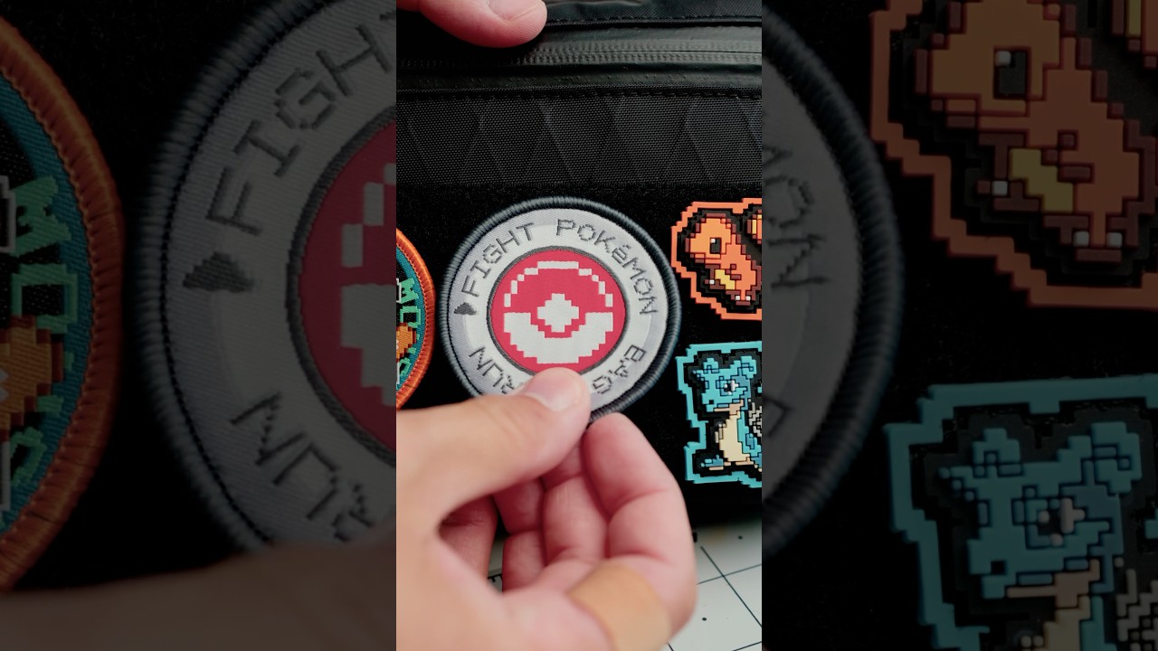 3 types of EDC patches (and where to find them) #everydaycarry #pokemon #shorts