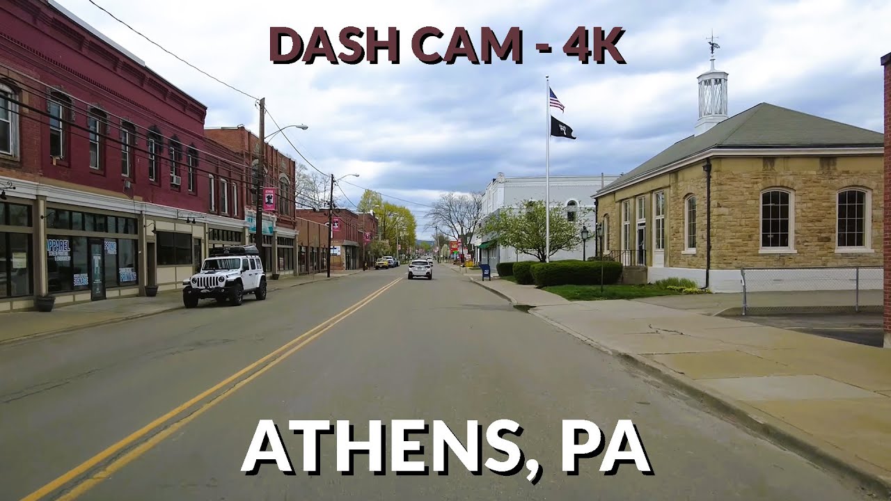 Athens Unveiled: A 4K Drive through Historic Beauty | Athens, Pennsylvania