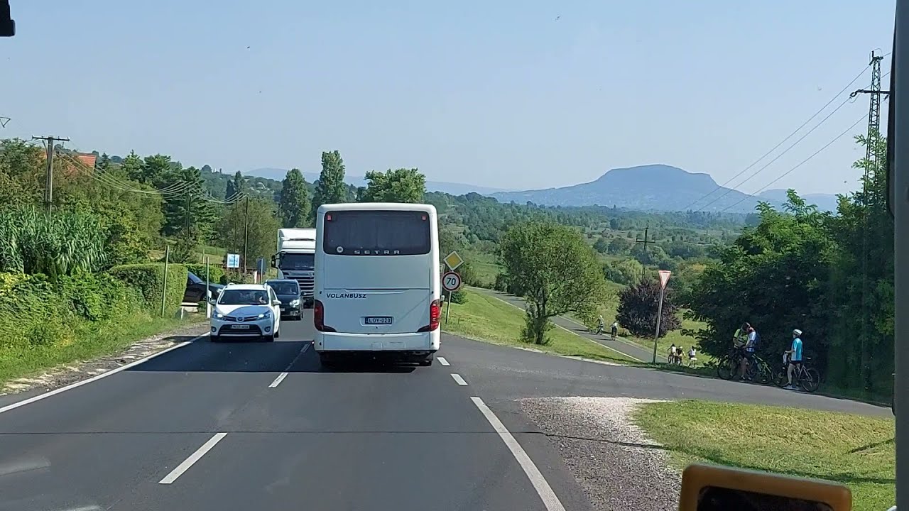 Utazás Keszthelyről Tapolcára. 2023.08.15. Full HD-video