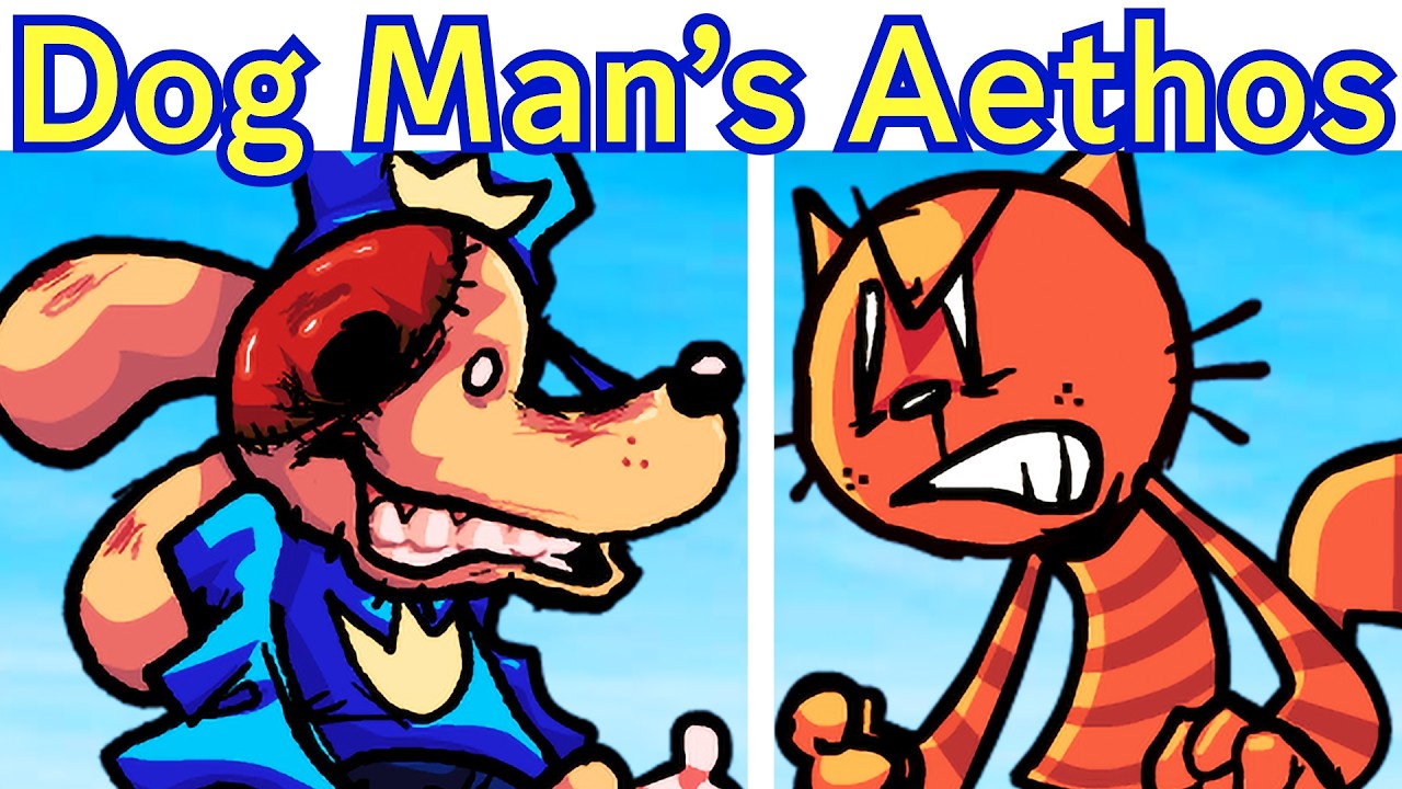 FNF DOG MAN'S AETHOS (vs Petey + 4 ENDINGS) Dog Man's Comical Bones