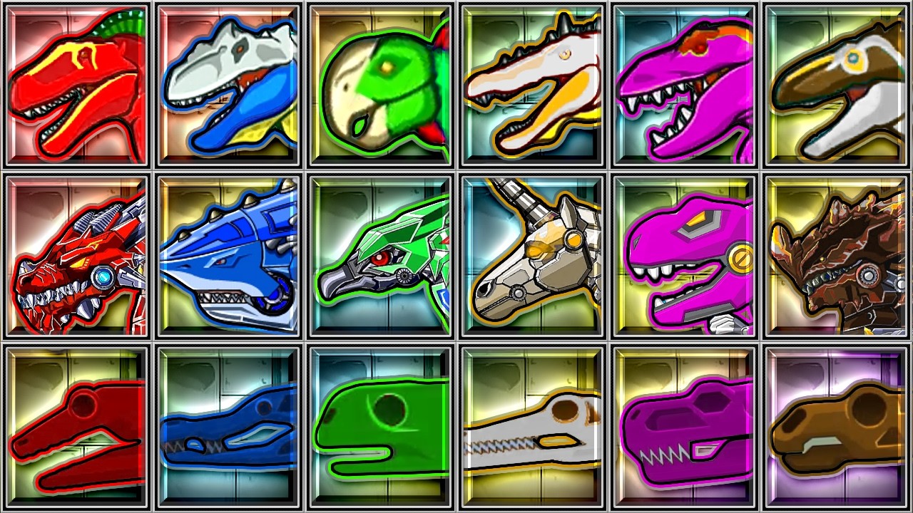 Dino Exhibit, Jurassic City Rampage, Dino Robot Corps: Giganotosaurus Spinosaurus T-Rex Yutyrannus