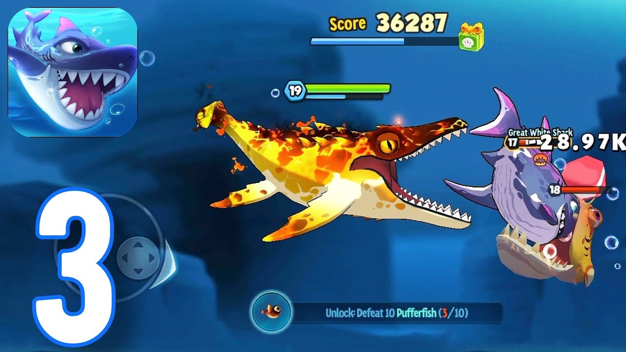 Fish Eat Fish.io - Gameplay Walkthrough Part 3 - Plesiosaur (ios,Android)