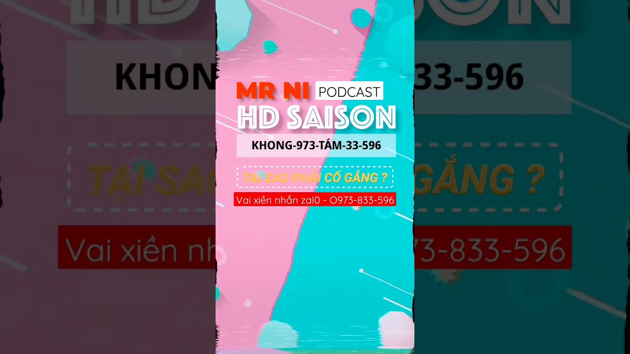 Tại sao bạn phải cố gắng? Vai xiền nhắn ngay MR NI HD SAISON O973-833-596 