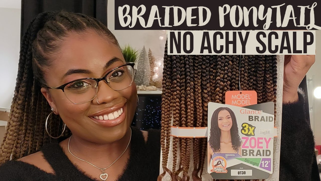 Ombre Box Braids Ponytail| Quickest Hack with Crochet Hair-ONLY $11⚫️🟤🟠