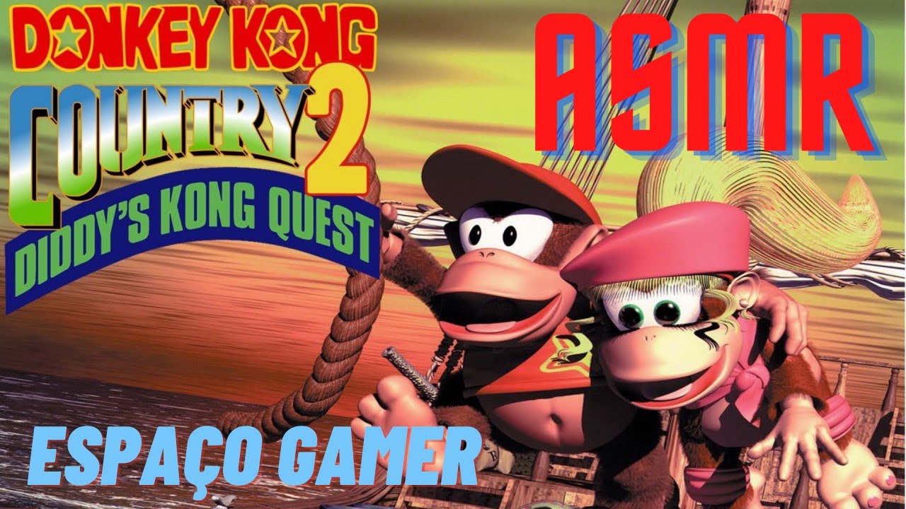 ASMR jogando Donkey Kong Country 2 de Super Nintendo