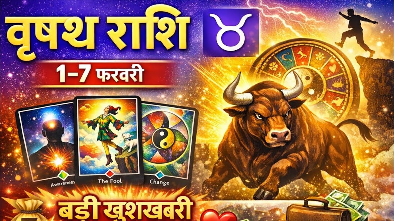 Taurus ♉️ वृषभ राशि साप्ताहिक राशिफल 1–7 February ❤️Love, Career, Health, Students Tarot Reading