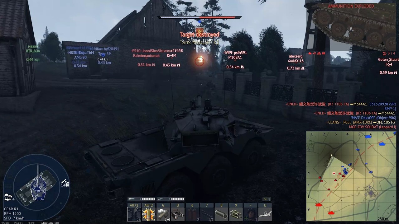 War Thunder; AMX-10RC; I tried to support the team from the side; Ground Arcade