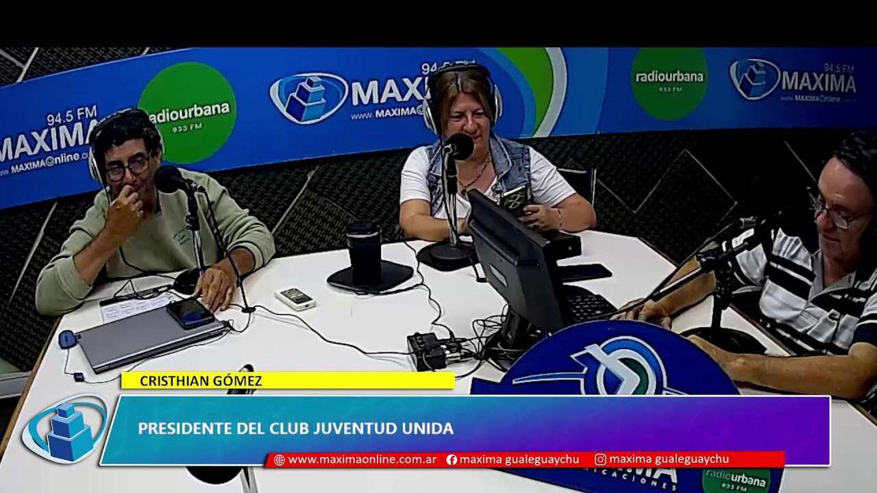 Cristhian Gómez. Presidente del club Juventud Unida| Radio Máxima 94.5mhz. Gualeguaychú