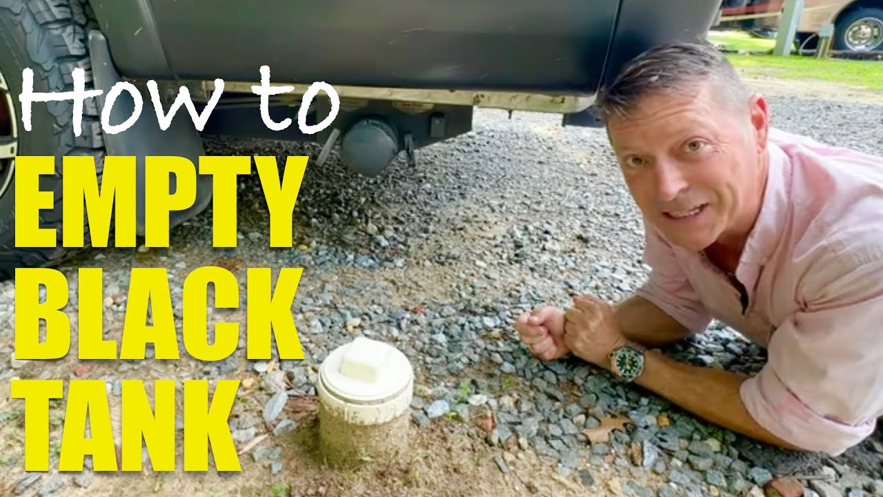 HOW TO EMPTY BLACK TANK of CLASS B RV CAMPER VAN Easy & Sanitary Tips