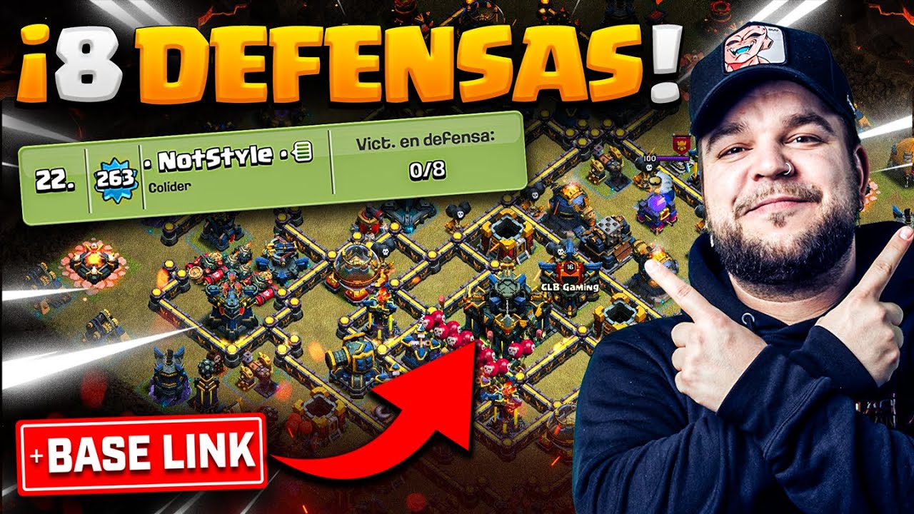 🤯 ¡LA BASE CASI PERFECTA! DEFENDIÓ 8 VECES en GUERRA | BASE LINK GRATIS 🔗 CLASH OF CLANS