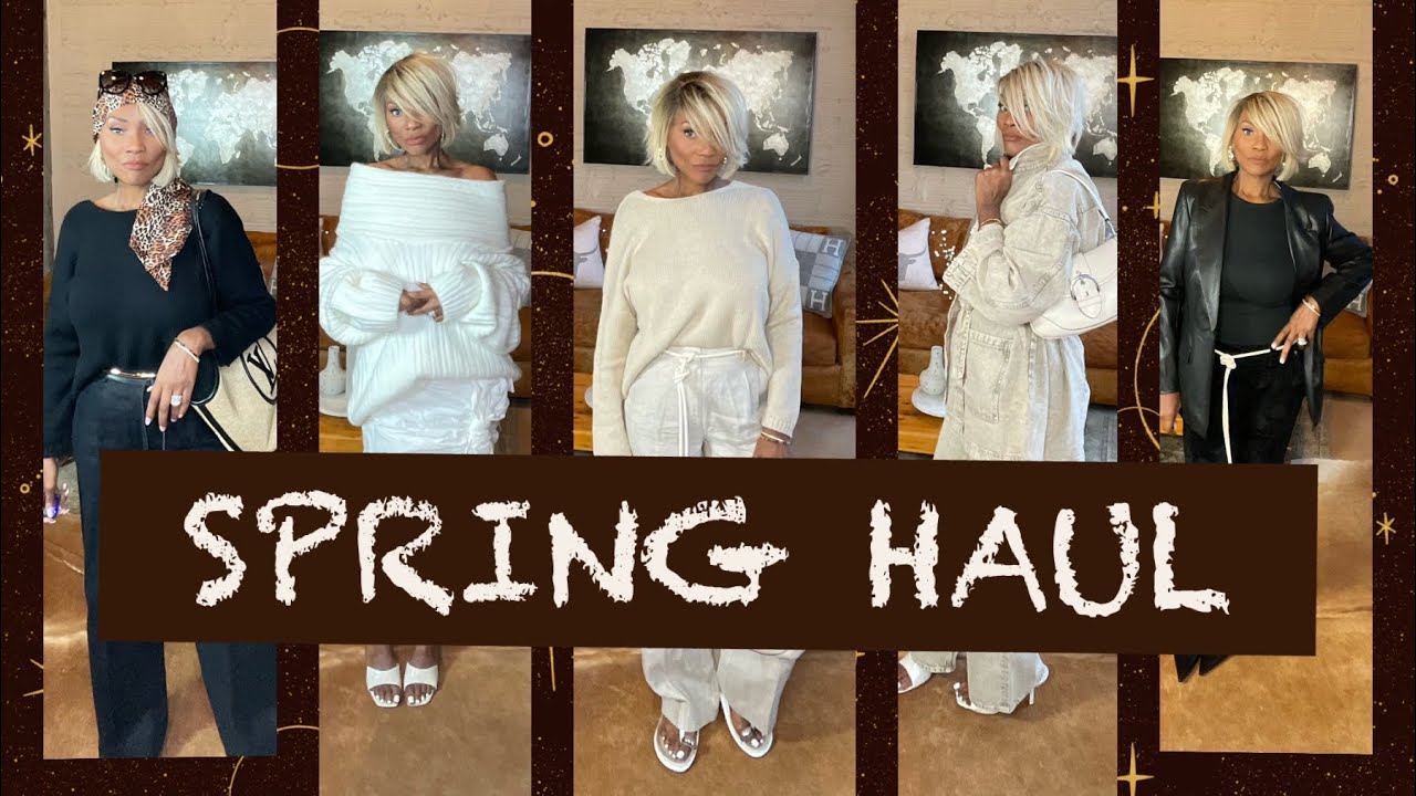 HUGE SPRING HAUL TRY ON / BANANA REPUBLIC, JCREW, H&M, ZARA, SOURCE UNKNOWN, SAKS…