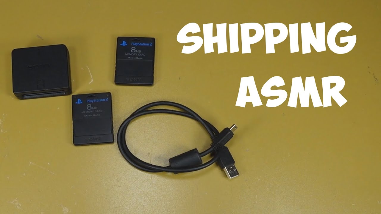 How I ship a RARE PS3 Memory Card Adaptor and PS2 8MB Memory Cards on ebay   Shipping Boxing ASMR