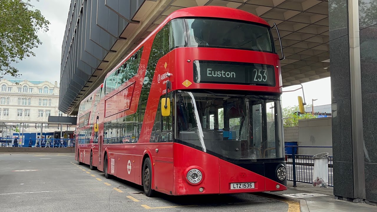 FRV. Arriva London Route 253. Euston Station - Hackney Central Stn. New Routemaster LT535 (LTZ 1535)