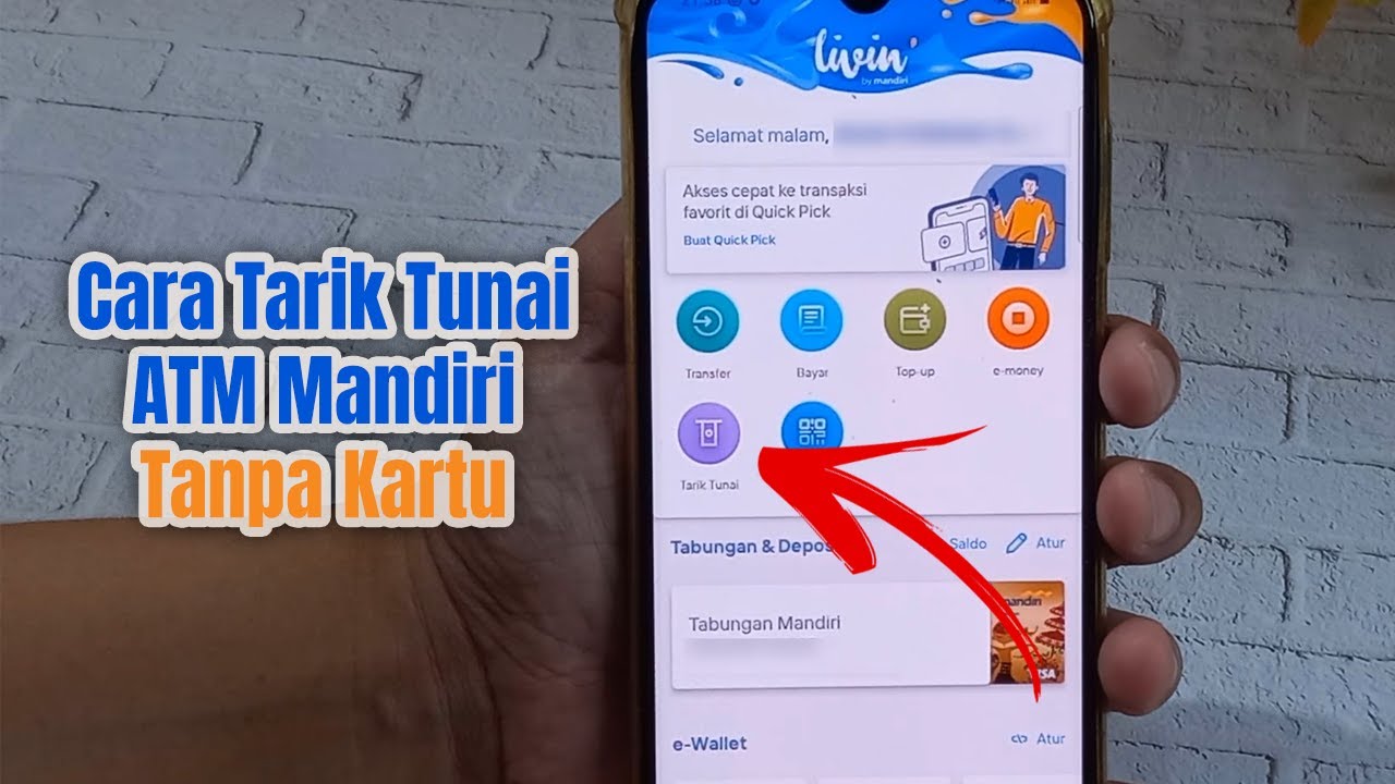 Cara Tarik Tunai ATM Mandiri Tanpa Kartu Via New Livin By Mandiri