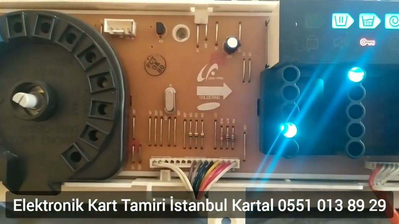 Samsung eco bubble çamaşır makinesi 9 kg, çalışırken kapanıyor arızası anakart tamir ve testi