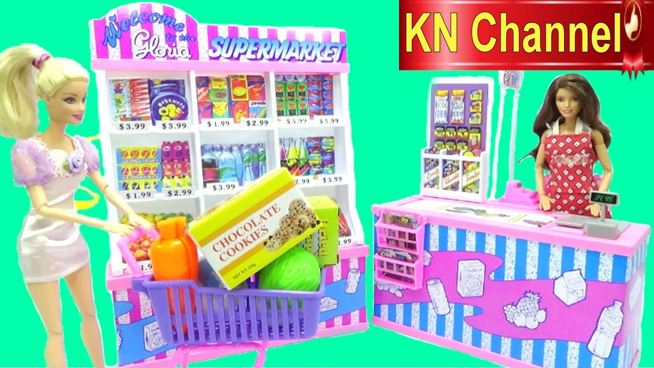 Đồ chơi trẻ em SIÊU THỊ BÚP BÊ BARBIE SUPERMARKET FOR DOLL Kids toys review