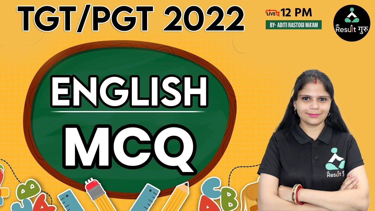 TGT/PGT | ENGLISH LIVE CLASS | MCQs | BY ADITI MA'AM