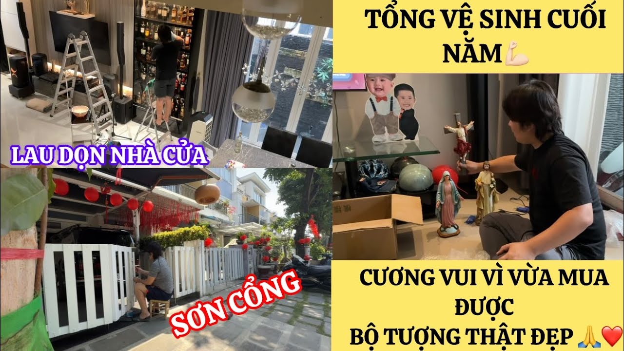 DỌN DẸP NHÀ CỬA chuẩn bị ĐÓN TẾT nào!Cương & Mẹ đi Mua Bộ Tượng quá đẹp để trang trí Bàn Thờ Tết❤️