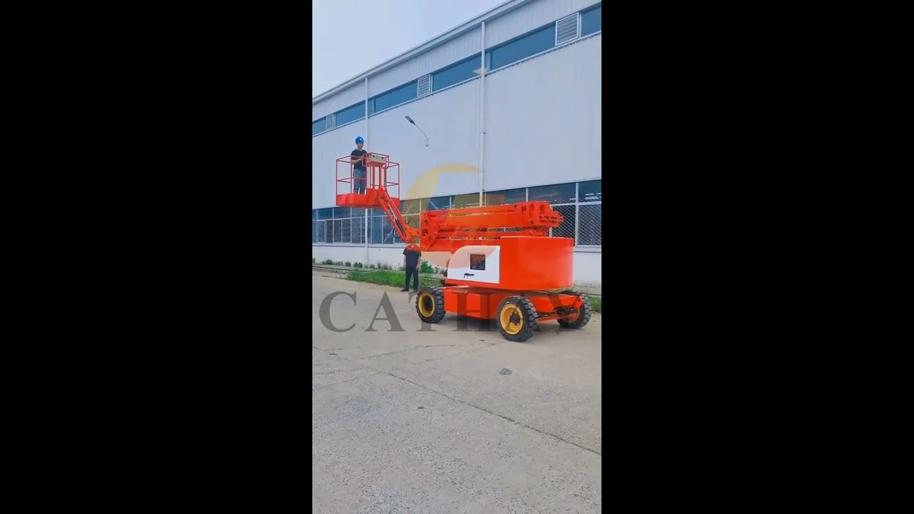 8-22m towable self propelled articulated boom lift for aerial work