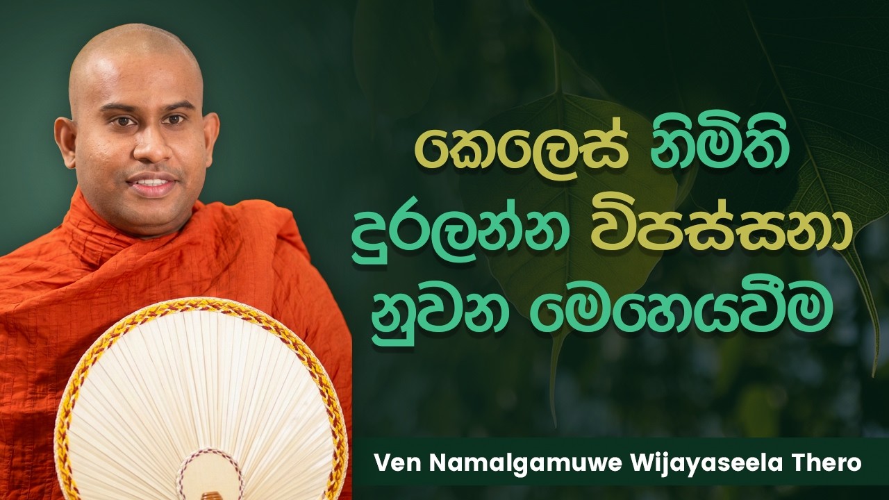 කෙලෙස් නිමිති දුරලන්න විපස්සනා නුවන මෙහෙයවීම │ Ven Namalgamuwe Wijayaseela Thero │ Dharma deshana