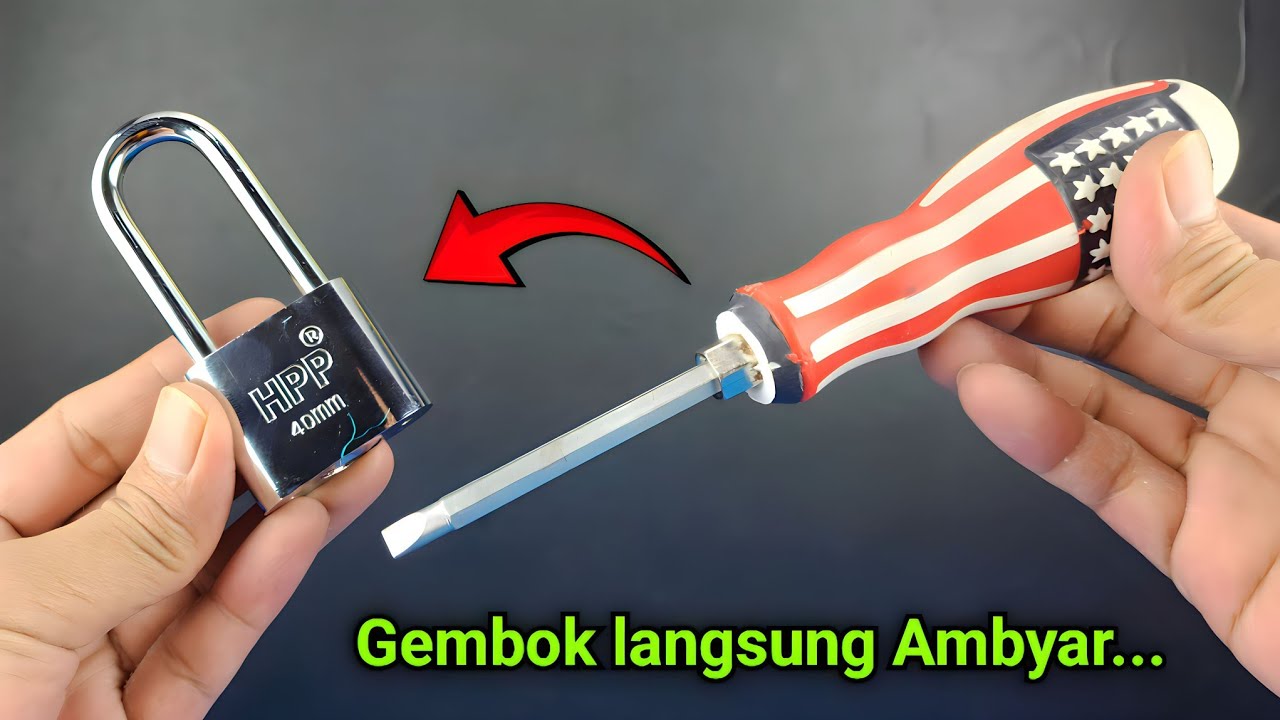 Ternyata cukup pake ini GEMBOK terbuka tanpa KUNCI !!!