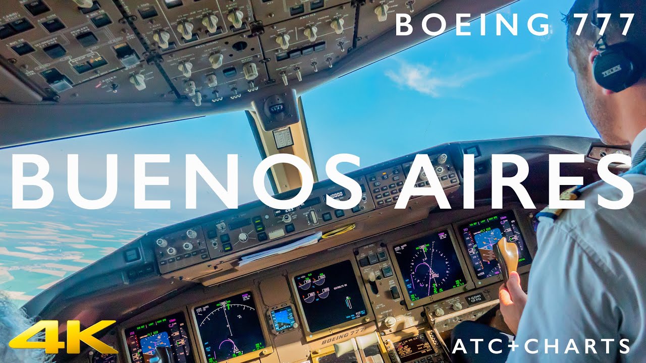 BOEING 777 LANDING AT BUENOS AIRES IN 4K