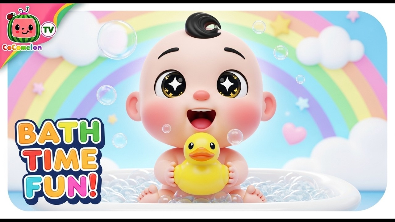 🛁 Baby Jojo Bath Time Song | Bubbles & Duck Fun! | Nursery Rhymes for Kids