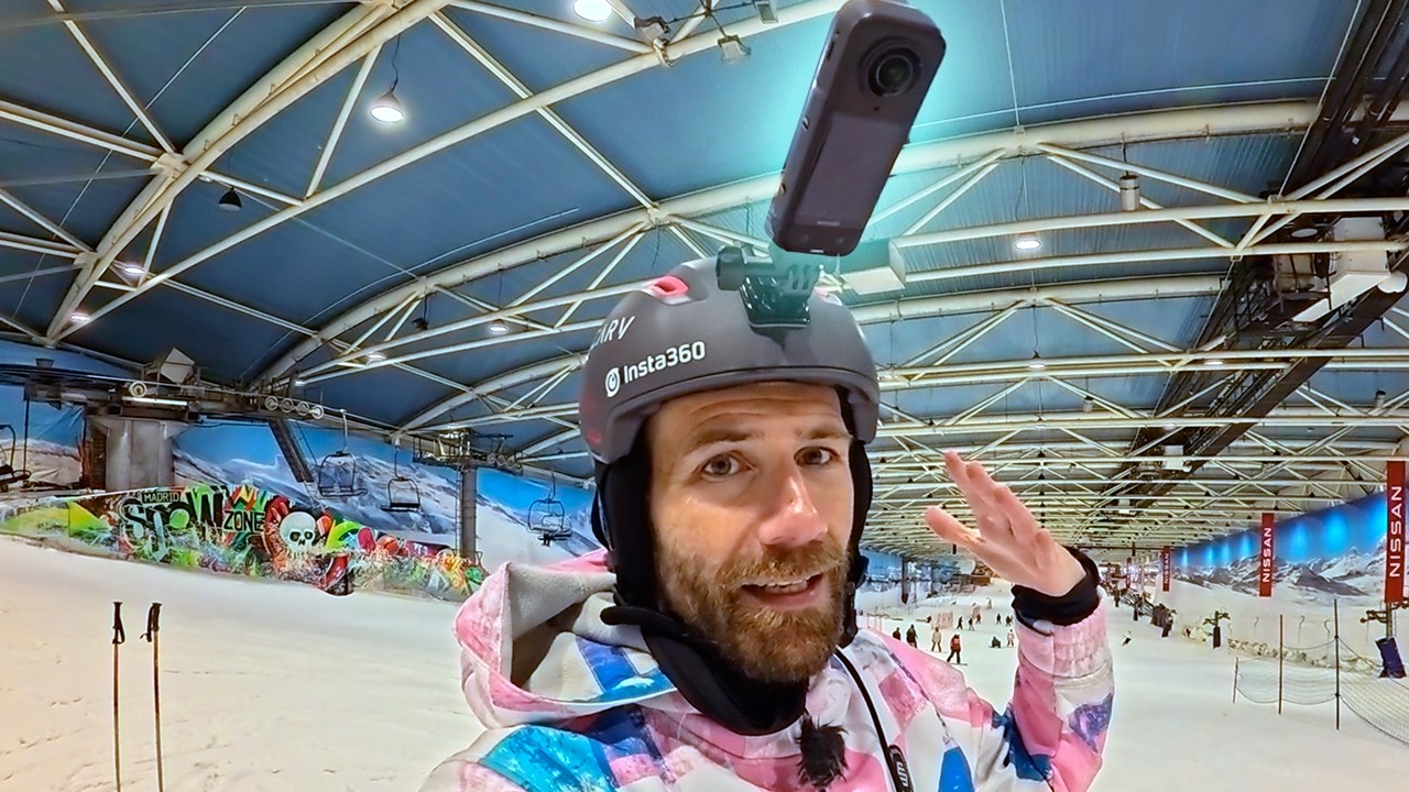 Ski indoor con la nueva Insta360 X5 – primeras impresiones