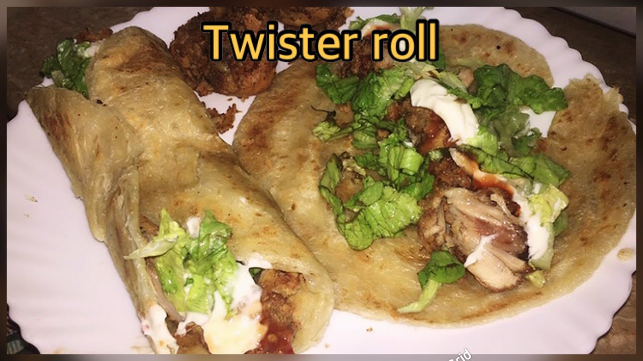 Twister roll recipie | crispy chicken paratha roll