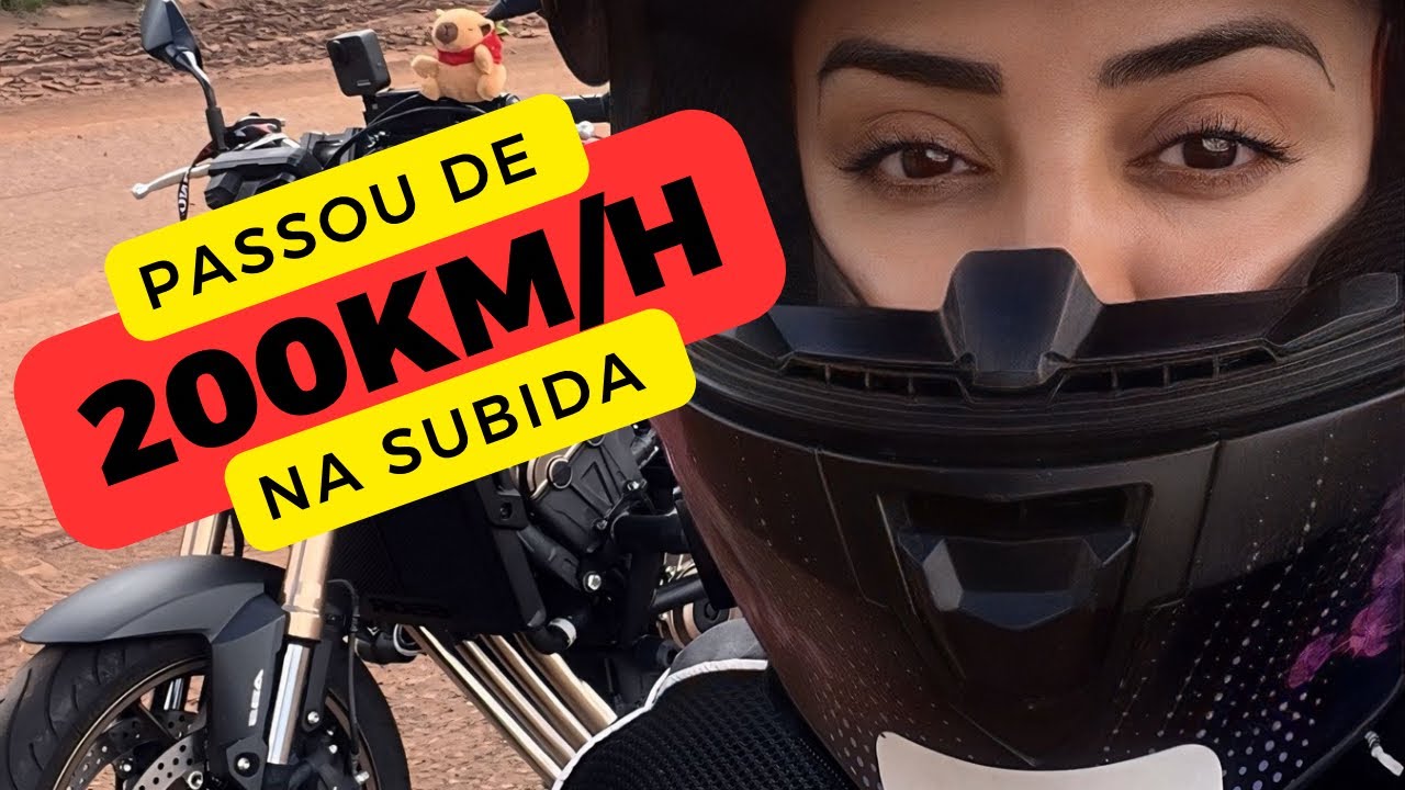 “Imagina se eu tivesse reduzido… CB650R voando a 202 km/h na subida!”