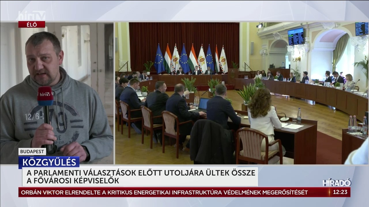 A parlamenti választások előtt utoljára ültek össze a fővárosi képviselők - HírTV