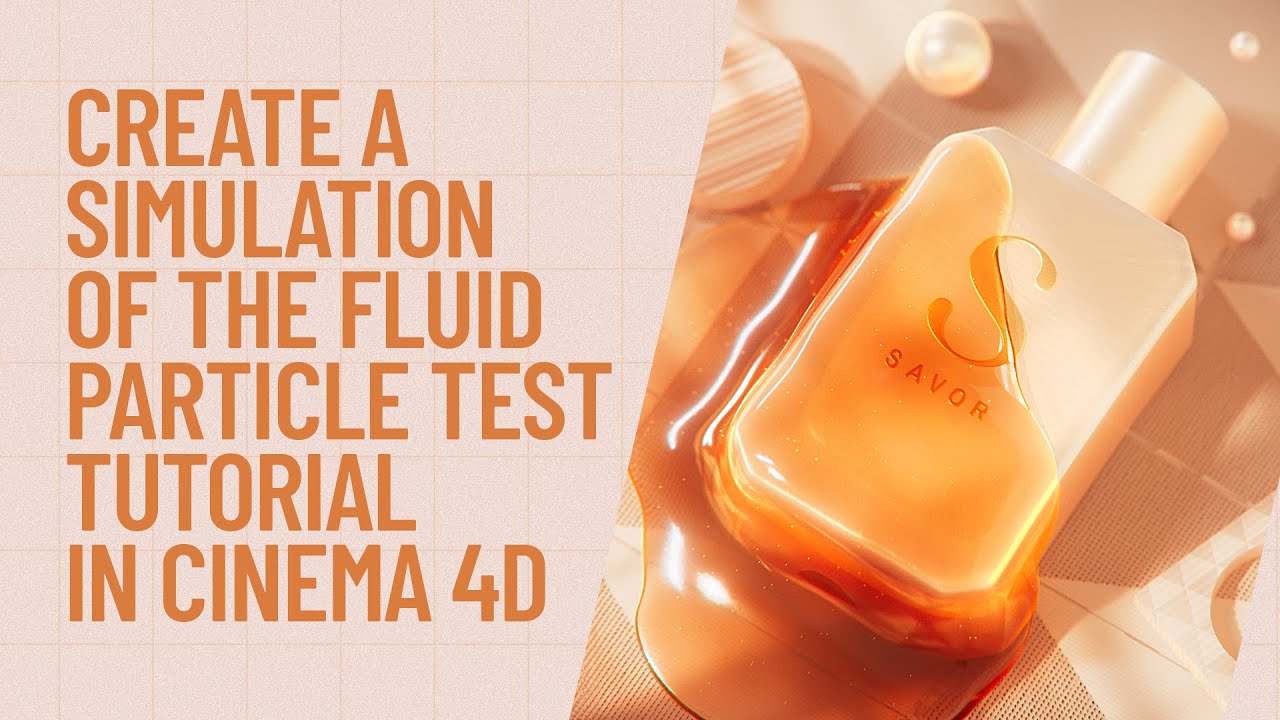 Cinema 4D Tutorial   Create a Simulation of the Fluid Particle Test