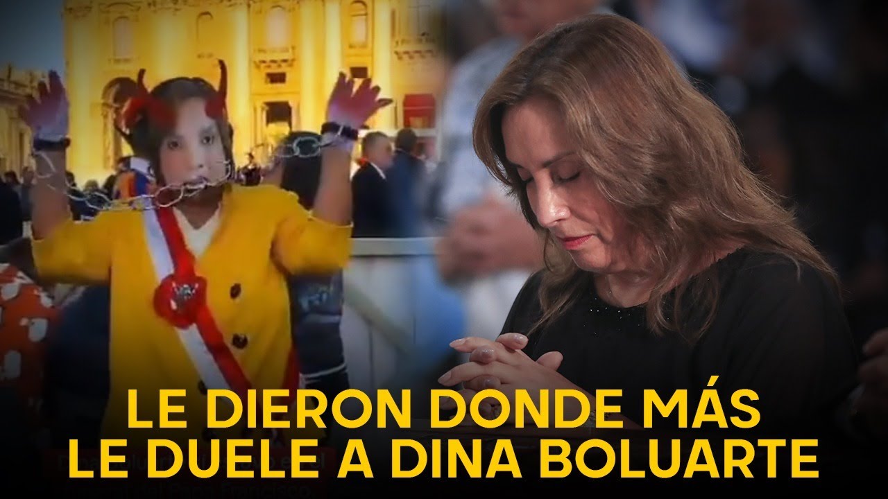 LOGRARON GOLPEAR A DINA | Cámaras captan a Dina Boluarte afectada tras prohibirle despedir al Papa