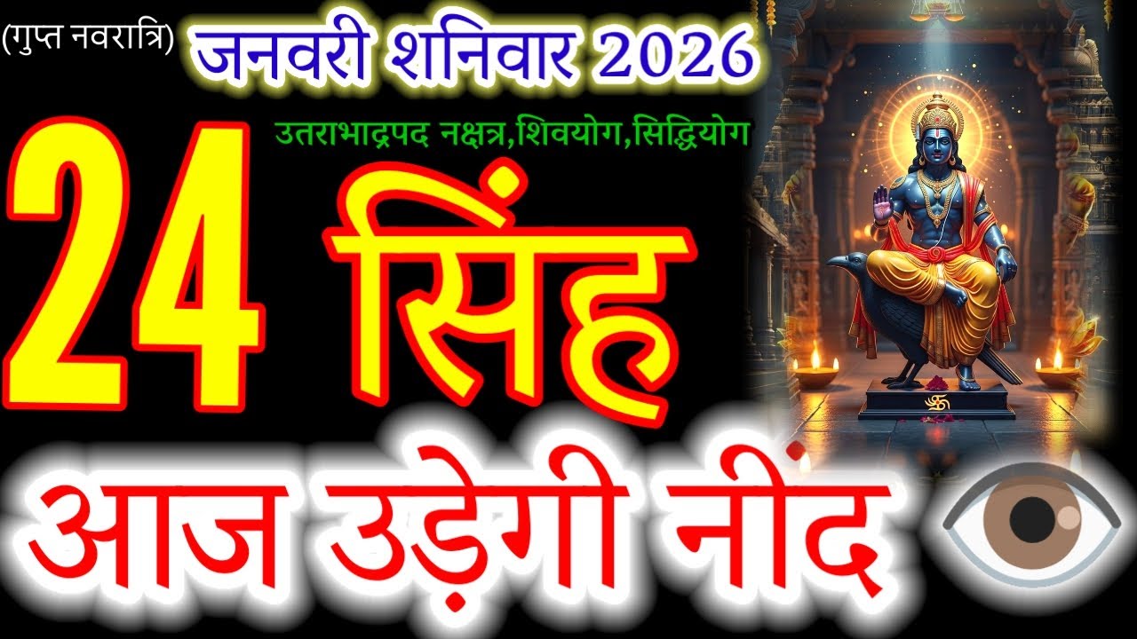 24 January 2026 Singh Rashifal: Shaniwar Ko Ho Jao Savdhan! ⚠️ Badi Warning | Leo Today