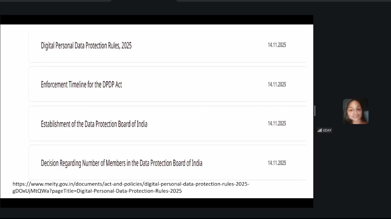 Webinar on &ldquo;Navigating DPDP Rules: Key Compliance Requirements&rdquo; - 04122025
