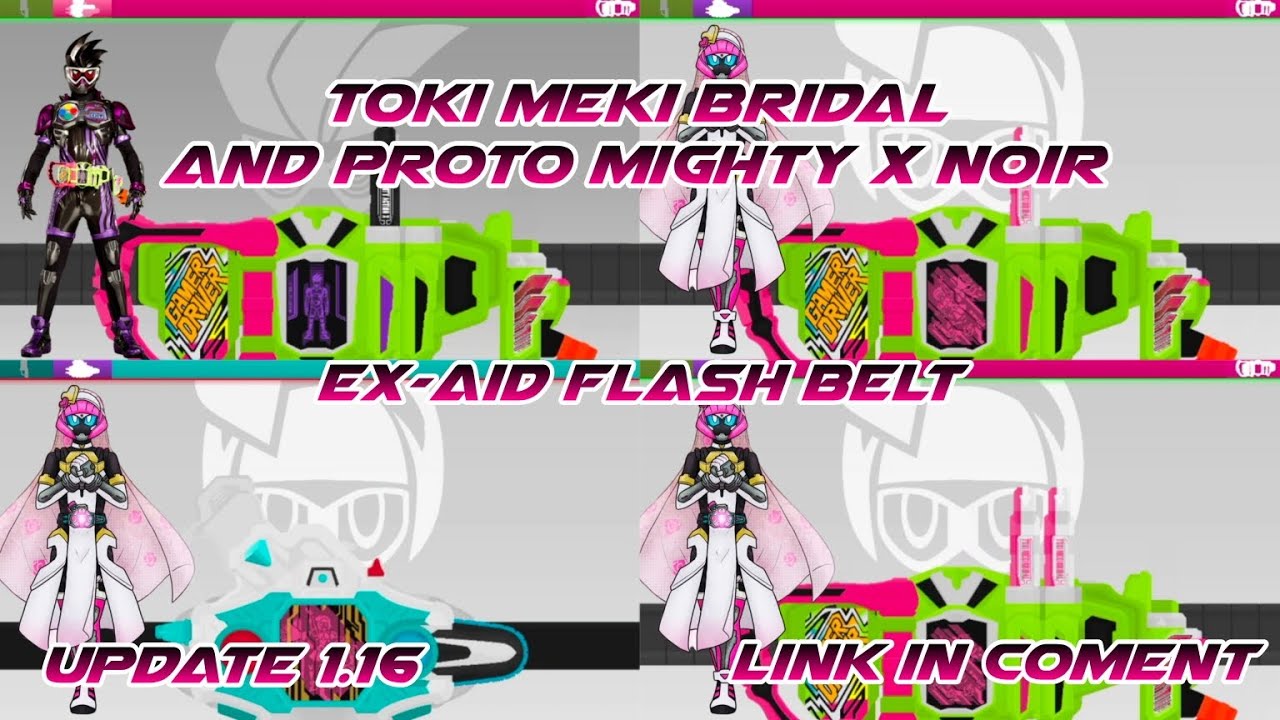 Toki Meki Bridal and Proto Mighty X Noir - Ex-Aid Flash Belt