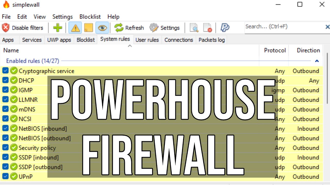 ОТЛИЧНЫЙ БЕСПЛАТНЫЙ МЕЖСЕТЕВОЙ ИНТЕРФЕЙС ДЛЯ WINDOWS | Руководство по Simplewall