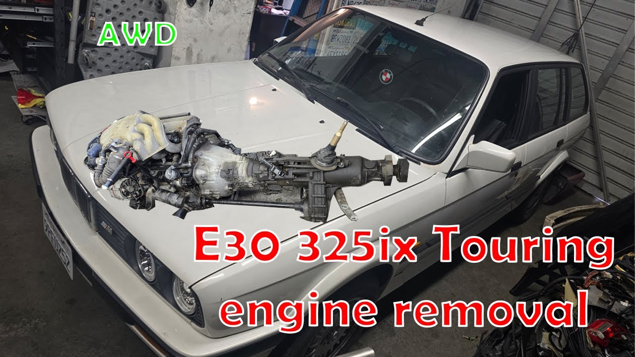 Проект E30 325IX Touring | Снятие полноприводного двигателя M20B25 IX с Touring!
