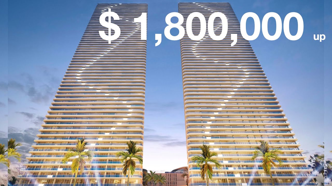 Previewing luxury ARIA condo residences in Edgewater Miami in construction phase. New Development.