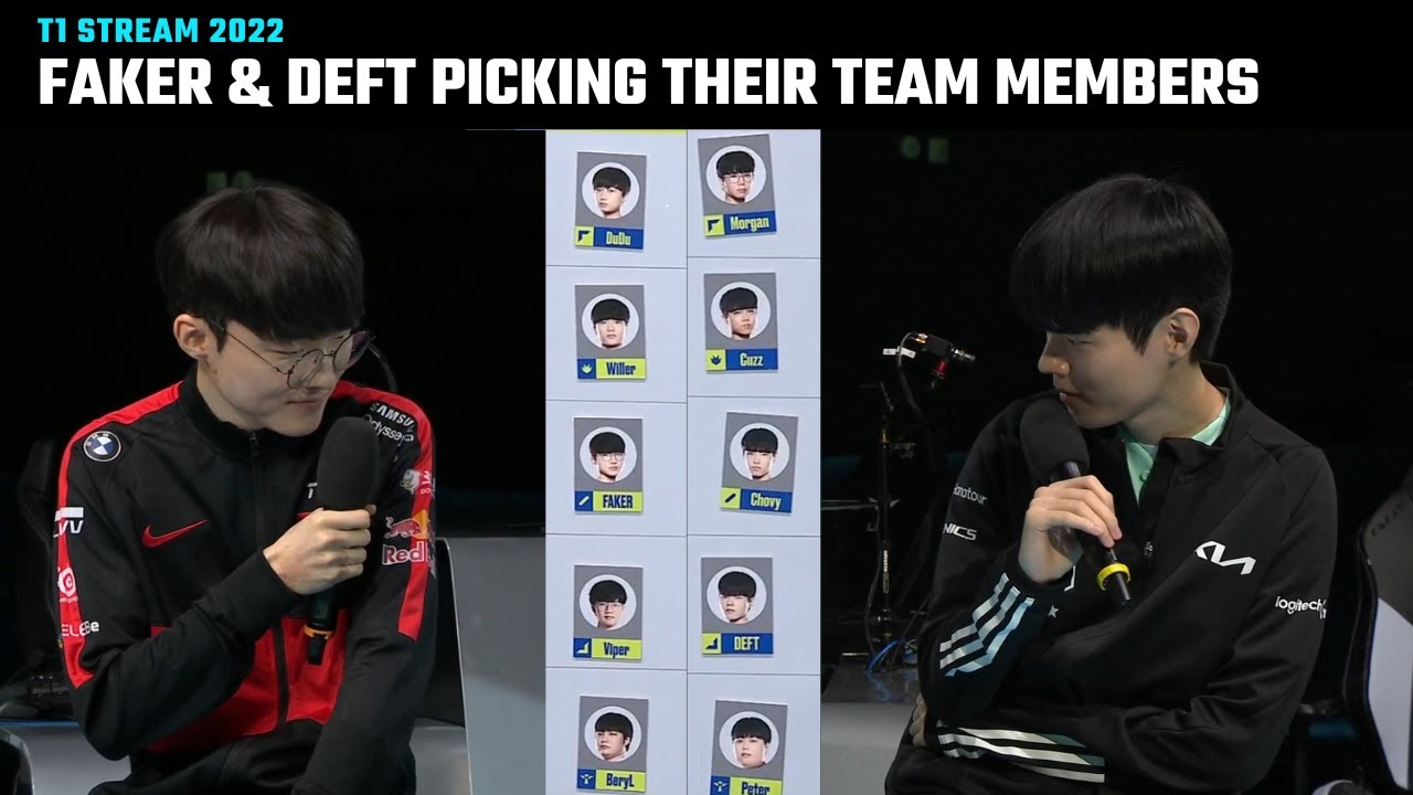 Faker & Deft picking their team members | T1 Stream Moments | T1 cute moments