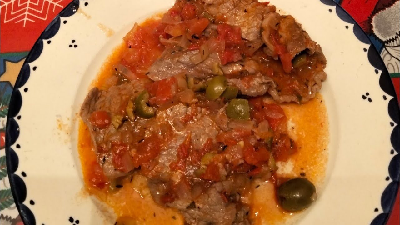 Bistec Enjitomatado  estilo Bacalao / Comida Mexicana 🇲🇽