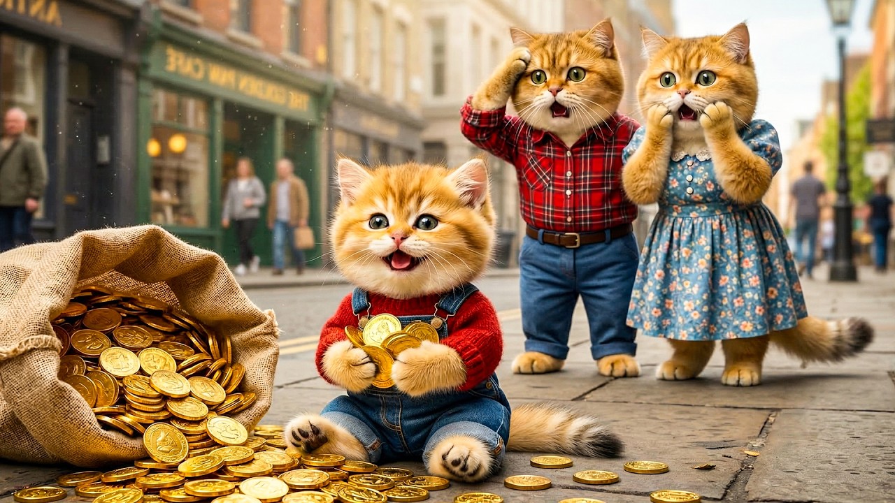 Рыжий котенок нашел мешок с деньгами – кошка-мама отнесла его в полицейский участок, чтобы вернут...