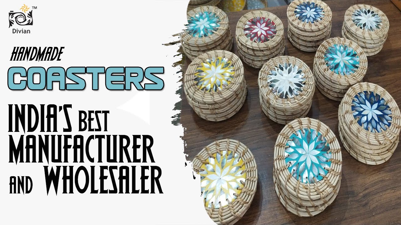 RATTAN COASTERS #DIVIANDECOREXPORTS | HANDMADE TEA COASTERS