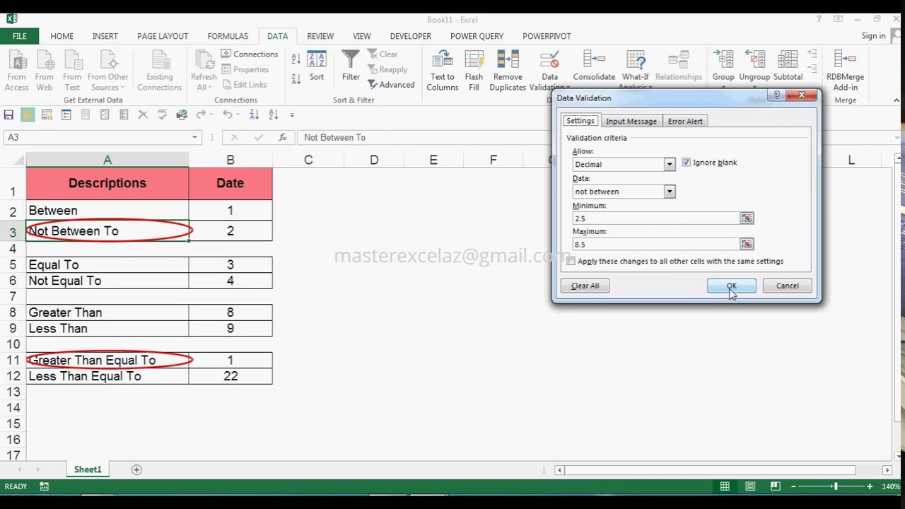 How to Check & Clear Invalid Data Validation in MS Office Excel 2013