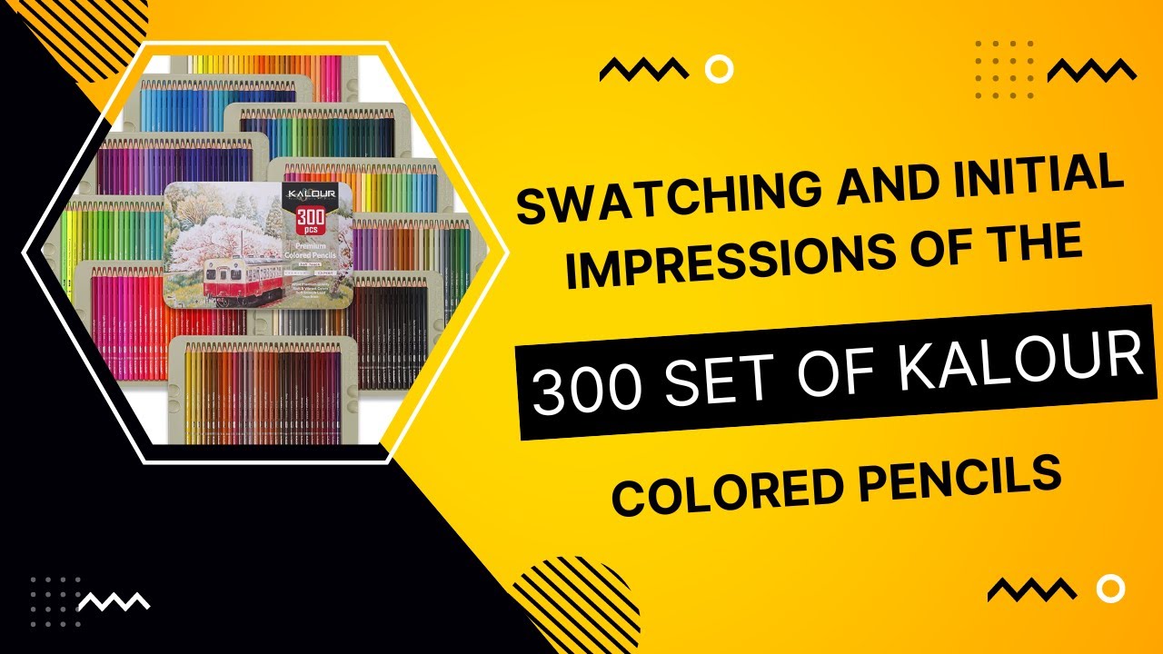 Swatching and Initial Impressions of the 300 Set of Kolour Colored Pencils
