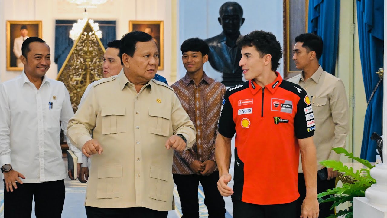 Presiden Prabowo Terima Juara Dunia MotoGP Marc Marquez dan Dua Pembalap Muda Indonesia, 30 Sep 2025