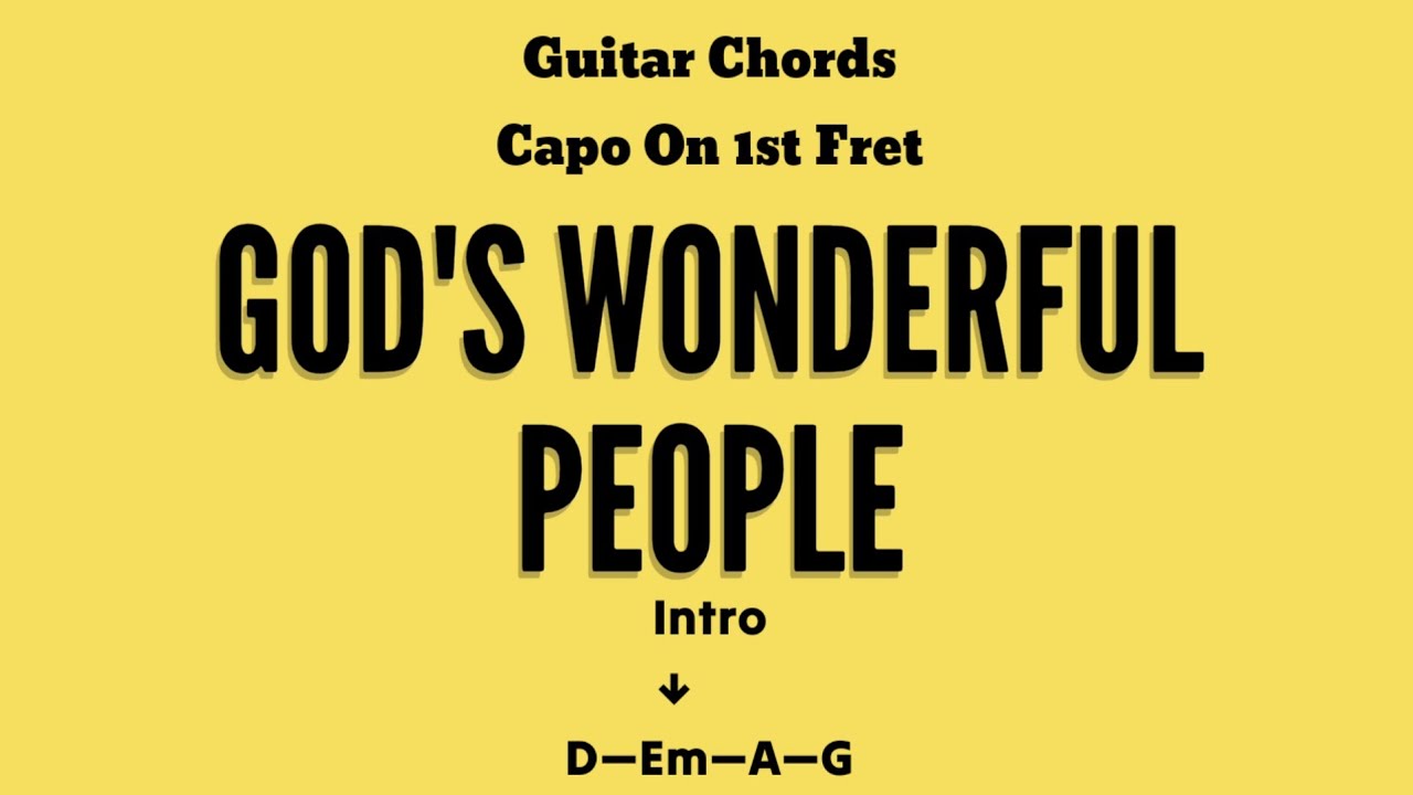 God's Wonderful People | Guitar Chords and Lyrics | Cover